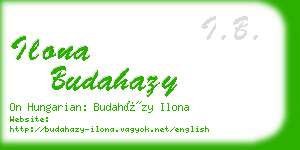 ilona budahazy business card